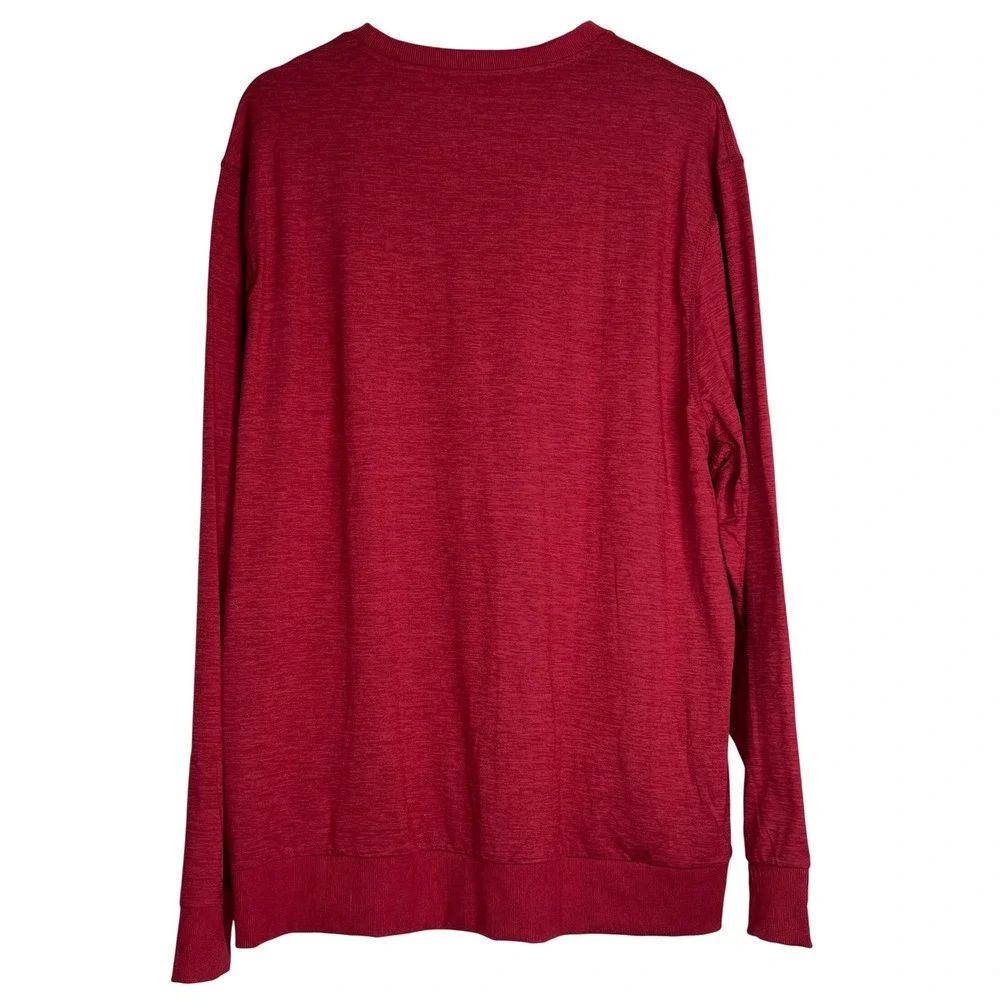 Members Mark Mens Favorite Soft Pullover Burgundy XL MM25549 Long Sleeve Shirt